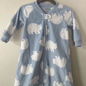 Carter's Gray Fleece Baby Sleep Bag